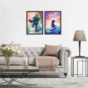 img 2 attached to 🖼️ Premium 5D Diamond Painting Kits - Simliber Cartoon Stitch Design - Full Drill Rhinestone Diamond Painting for Beginners, Adults - DIY Arts and Crafts Home Wall Decor - 2 Pack, 11.8 X 15.8inch