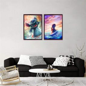 img 1 attached to 🖼️ Premium 5D Diamond Painting Kits - Simliber Cartoon Stitch Design - Full Drill Rhinestone Diamond Painting for Beginners, Adults - DIY Arts and Crafts Home Wall Decor - 2 Pack, 11.8 X 15.8inch
