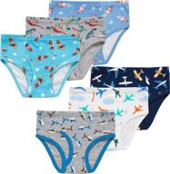 🩲 pack of 6 cotton underwear for little boys - baby soft dinosaur briefs, shark undies, and truck panties for toddlers logo