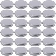 💄 hulless 0.5 ounce aluminum tin jar refillable containers for cosmetics, lip balm, cream - 15ml aluminum screw lid round tin container bottle - pack of 24 logo
