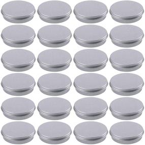img 4 attached to 💄 Hulless 0.5 Ounce Aluminum Tin Jar Refillable Containers for Cosmetics, Lip Balm, Cream - 15ml Aluminum Screw Lid Round Tin Container Bottle - Pack of 24