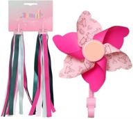 🚲 litoon children bicycle handlebar streamer & bike pinwheel windmill: colorful decoration accessories for kid's bicycles, scooters, and tricycles logo