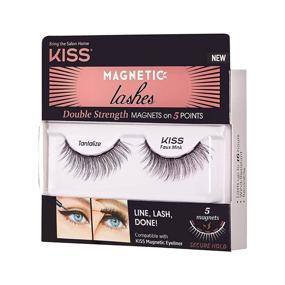 img 3 attached to 💋 KISS Magnetic Lashes, Tantalize: Wind-Resistant, Long-Lasting, Dermatologist Tested, Reusable False Eyelashes