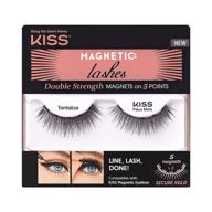 💋 kiss magnetic lashes, tantalize: wind-resistant, long-lasting, dermatologist tested, reusable false eyelashes logo