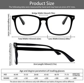img 3 attached to 👓 Set of 5 Blue Light Blocking Reading Glasses with Spring Hinges - UV Ray Filter Nerd Eyeglasses for Men and Women - Ideal Computer Readers