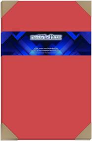 img 4 attached to 🌩️ ThunderBolt Paper: 25 Apple Red Cardstock 65lb Cover Paper 11x17 Tabloid/Ledger Size - Bright Colors