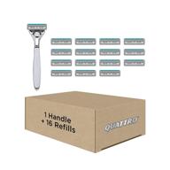 🪒 schick quattro titanium: men's 1 razor with 16 razor blades refills – high-quality grooming solution logo