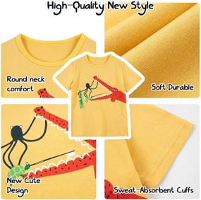 img 1 attached to Adorable Summer Cotton Outfits: SUNFEID Toddler Boy Clothes Set – T-Shirt & Shorts Combo (2 Packs, Sizes 2-7T)