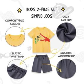 img 2 attached to Adorable Summer Cotton Outfits: SUNFEID Toddler Boy Clothes Set – T-Shirt & Shorts Combo (2 Packs, Sizes 2-7T)