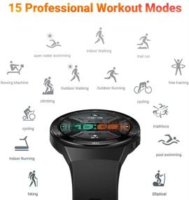 img 2 attached to 📱 HUAWEI Watch GT 2e Bluetooth SmartWatch, Sport GPS, 14-Day Working Fitness Tracker, Heart Rate & Blood Oxygen Monitor, Waterproof, Android & iOS, 46mm - Graphite Black