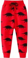 🦖 elastic drawstring dinosaur sweatpants for boys logo