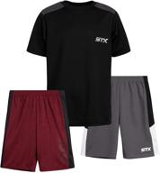 stx boys' active shorts t-shirt - clothing for boys logo