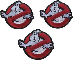 img 2 attached to 👻 Set of 3 Main Street 24/7 Ghost Logo Embroidered Iron-On or Sew-On Applique Patches