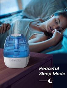 img 1 attached to 🌬️ 4.5L Ultrasonic Cool Mist Humidifier for Bedroom - Large Room Humidifier with 3 Mist Levels, Quiet Operation, Sleep Mode, Smart Timer, Night Light - All Night Moisture for Baby, Home Office