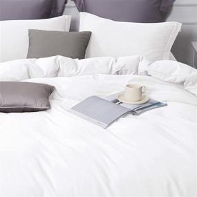 img 4 attached to 🛏️ BEDELITE Twin/Twin XL White Duvet Cover Set - Soft & Comfortable Bedding, Hotel Collection Comforter Cover with Zipper (Wrinkle Free, Lightweight, Breathable)