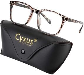 img 3 attached to 👓 Стильные очки Cyxus с блокировкой синего света для женщин и мужчин - очки с прозрачными линзами и декоративной рамкой с леопардовым принтом.