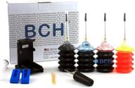 🖨️ bch refill ink kit for pg-243, cl-244, pg-245, cl-246, pg-210, and cl-211 cartridges - first-timer kit with ez30-kcmy-s - all 4 colors included logo