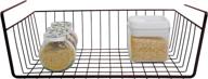 🔗 smart design undershelf storage basket - medium size for organized shelves, cabinets, and pantries - rust resistant steel metal wire - 16x5.5 inch - bronze logo