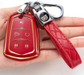 img 4 attached to Cadillac 2015 2019 Escalade 5 Buttons Protection Interior Accessories for Keychains