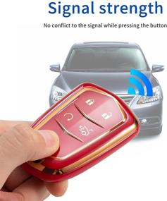 img 1 attached to Cadillac 2015 2019 Escalade 5 Buttons Protection Interior Accessories for Keychains