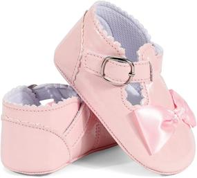 img 1 attached to Princess Wedding Girls' Shoes with Bowknot for Toddler Walking