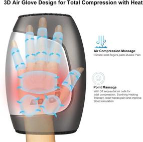 img 2 attached to 👐 iVOLCONN Hand Massager: Effective Relief for Arthritis and Carpal Tunnel, 3 Massage Modes & 3 Pressure Levels, Cordless Electric Hand Massager with Heat
