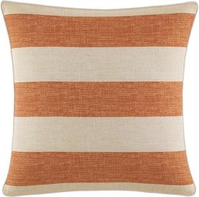 img 3 attached to 🌴 Tommy Bahama Palmiers Dark Orange Throw Pillow Pack - Elegant Printed Stripe Design for Added Style