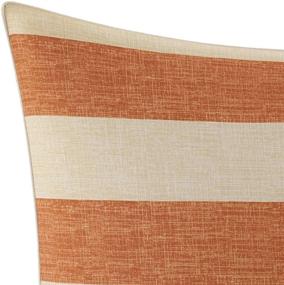 img 2 attached to 🌴 Tommy Bahama Palmiers Dark Orange Throw Pillow Pack - Elegant Printed Stripe Design for Added Style