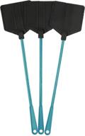 🪰 ofxdd rubber long fly swatter pack - heavy duty, light blue color (3 pack) logo