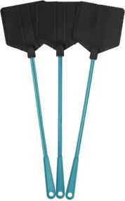 img 4 attached to 🪰 OFXDD Rubber Long Fly Swatter Pack - Heavy Duty, Light Blue Color (3 Pack)