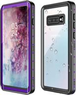 goldju samsung galaxy s10 plus waterproof case with built-in screen protector - 360° full body protective, shockproof, dirtproof, sandproof, ip68 underwater case for samsung s10 plus 6.4 inch logo