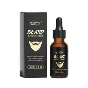 img 4 attached to 🧔 Men's Beard Growth Oil with Biotin & Caffeine - Serum to Stimulate Facial Hair Growth, Promote Hair Regrowth, Thicker Masculine Beard - Gift for Full, Longer, and Healthier Male Beard