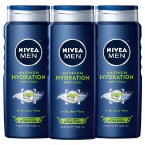 img 4 attached to NIVEA Men Maximum Hydration 3 in 1 Body Wash: Unbeatable Pack of 3, 16.9 fl oz