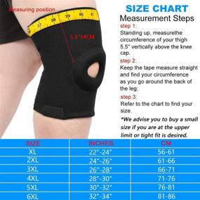 img 3 attached to 🏃 Nvorliy Plus Size Knee Compression Sleeves: Optimal Support for Large Legs in Running, Sports, and Post-Surgery Recovery