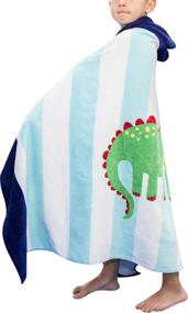 img 3 attached to Пляжные полотенца ChezMax из хлопка с капюшоном для детей в домашнем магазине.