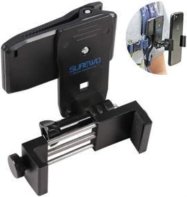 img 4 attached to 📱 Phone Clip Mount with S-Adapter and Backpack Strap Clip - Compatible with iPhone XR XS Max X 8 7 Plus, Samsung, Huawei, and 65-82 mm Phones