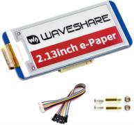 📺 waveshare 2,13-дюймовый дисплей e-ink hat для raspberry pi 4b/3b+/3b/2b/zero/zero w/wh - красно-черно-белый дисплей e-ink, разрешение 212x104, интерфейс spi, полная перерисовка логотип