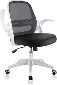 img 3 attached to 🪑 KERDOM Ergonomic Office Chair: Breathable Mesh, Comfortable Swivel Task Chair with Flip-up Armrests and Adjustable Height