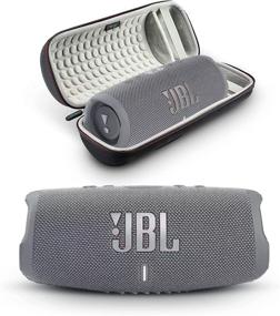 img 2 attached to JBL Charge 5 - Портативная беспроводная колонка с жестким чехлом Megen для путешествий с защитой от воды IP67 и функцией зарядки USB (серый)