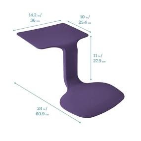 img 3 attached to ECR4Kids - ELR-15810-EP The Surf Portable Lap Desk: Flexible Seating 🍆 Solution for Homeschooling, Classrooms & Beyond - Eggplant Color, GREENGUARD [Gold] Certified