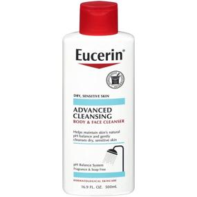 img 4 attached to 💧 Eucerin Advanced Cleansing Body and Face Cleanser - Fragrance and Soap Free for Dry, Sensitive Skin - 16.9 fl. oz Bottle: The Perfect Solution for Gentle Skin Care