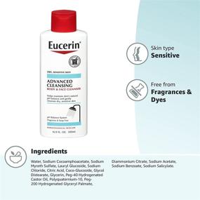 img 1 attached to 💧 Eucerin Advanced Cleansing Body and Face Cleanser - Fragrance and Soap Free for Dry, Sensitive Skin - 16.9 fl. oz Bottle: The Perfect Solution for Gentle Skin Care