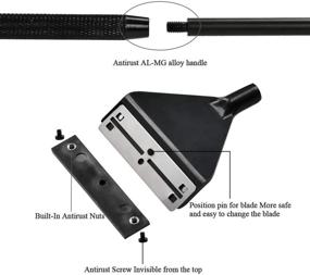 img 2 attached to ATPWONZ Aquarium Algae Scraper: Aluminum Magnesium Alloy Glass Cleaner Tool with Stainless Steel Blade for Fish, Reef, Plants, and Glass Tanks