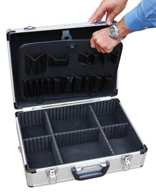 img 2 attached to 📦 Durable Vestil CASE-1814 Silver Carrying Case with Rounded Corners: 18" Length x 14" Width x 6" Height for Added Protection