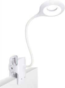img 4 attached to 📚 LVJING 28 LED Reading Light: USB Rechargeable Lamp with 9 Settings for Eye Protection, Touch Control Clip Desk Lamp for Home, Bed, and Computer