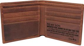 img 3 attached to Engraved Fathers Birthday Personalized Daughter Men's Accessories in Wallets, Card Cases & Money Organizers