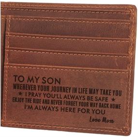 img 4 attached to Engraved Fathers Birthday Personalized Daughter Men's Accessories in Wallets, Card Cases & Money Organizers