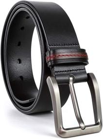 img 4 attached to 👔 MONTTIER Heavy-Duty Leather Belt for Men | Top-quality Accessory in Belts