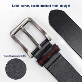 img 3 attached to 👔 MONTTIER Heavy-Duty Leather Belt for Men | Top-quality Accessory in Belts