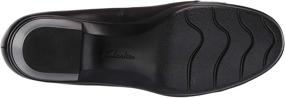 img 1 attached to Stylish and Comfortable Black Leather Women's Shoes by CLARKS Emslie Mae